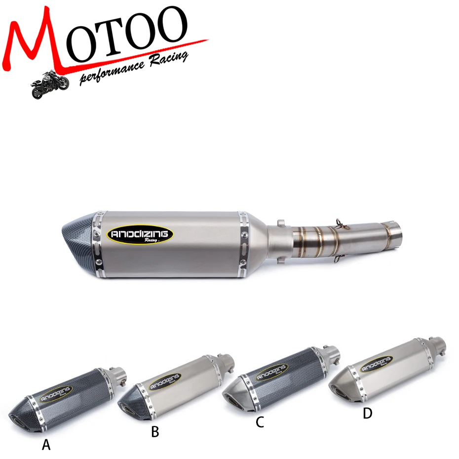

Motorcycle Exhaust Muffler Pipe Link middle Pipe Escape SLIP ON FOR HONDA CBR400 CB500R CBR500R 2013-2015 CB400X CB500X 13-16