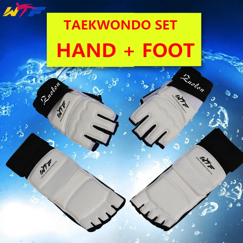 Half Finger Taekwondo Hand gloves foot guard TKD protectors Fighting