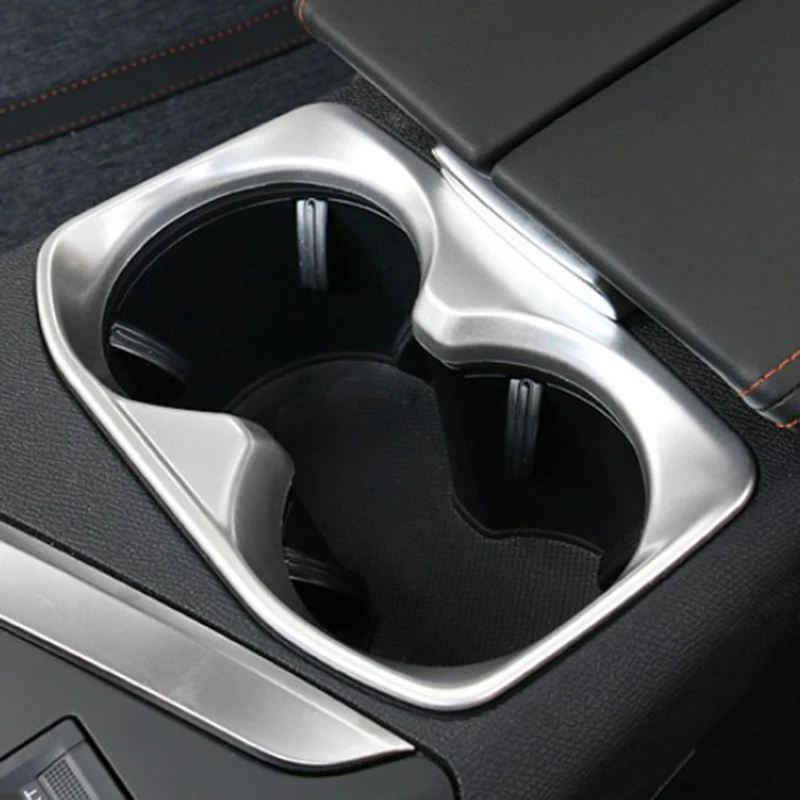 

1pc Silver Car Interior Cup Holder Cover Trim Decorative Cover Trim Accessories Suitable For Peugeot 4008 5008 3008 GT 2017