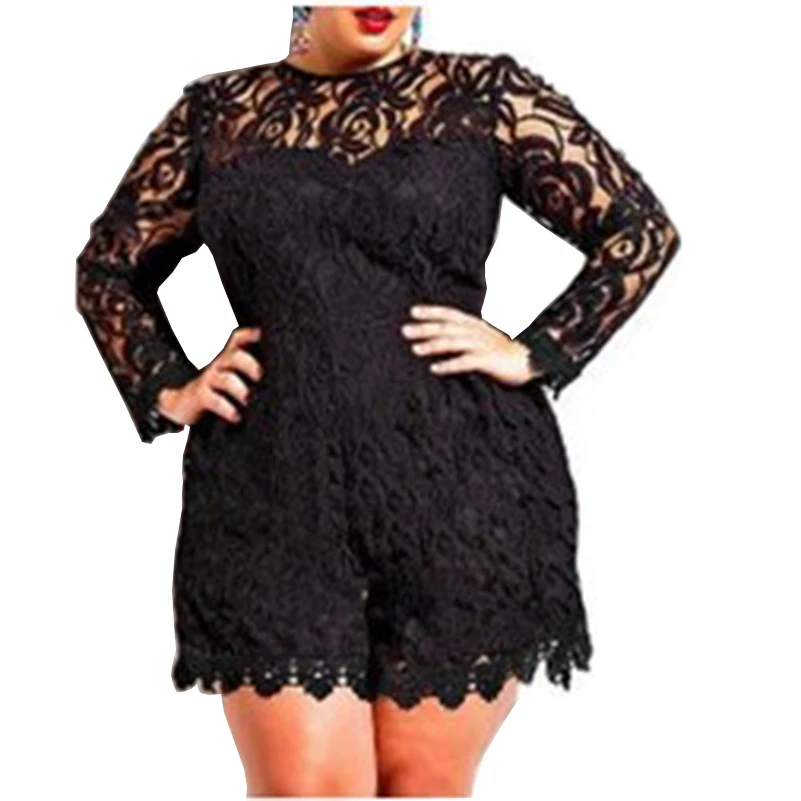 black lace jumpsuit plus size