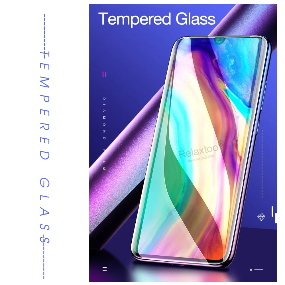 

10D Curved Screen Protector For Huawei P30 Pro Protective Glass On The Hauwei P30 Lite light Tempered Glass Film P30Pro P30Lite