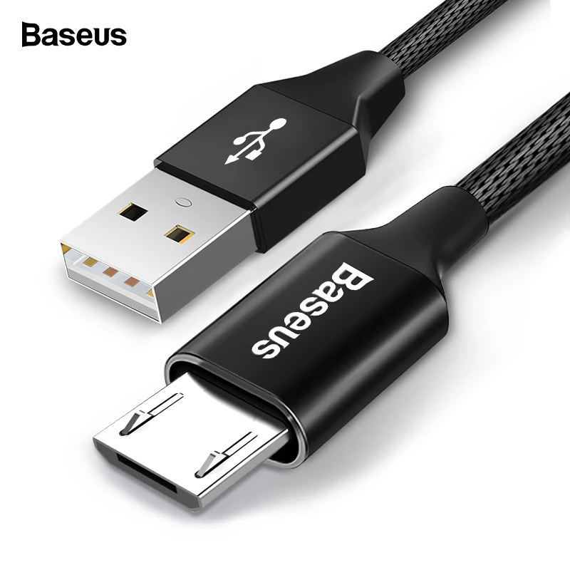Baseus المصغّر usb كابل سريع شحن كابل بيانات كابل شاحن سلك Microusb كابل الشاحن لسامسونج Xiaomi Redmi شاحن هاتف محمول يعمل بنظام تشغيل أندرويد Baseus المصغّر usb كابل سريع شحن كابل بيانات كابل شاحن سلك Microusb كابل الشاحن لسامسونج Xiaomi Redmi شاحن هاتف محمول يعمل بنظام تشغيل أندرويد