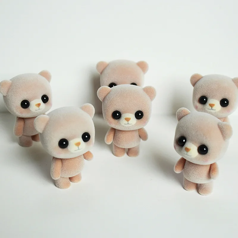 

1pc Cute Penguin Rabbit Panda Bear Cat Small Yellow Duck Plush Toys Flocking Doll Car Ornaments Cartoon Car Accessories toys