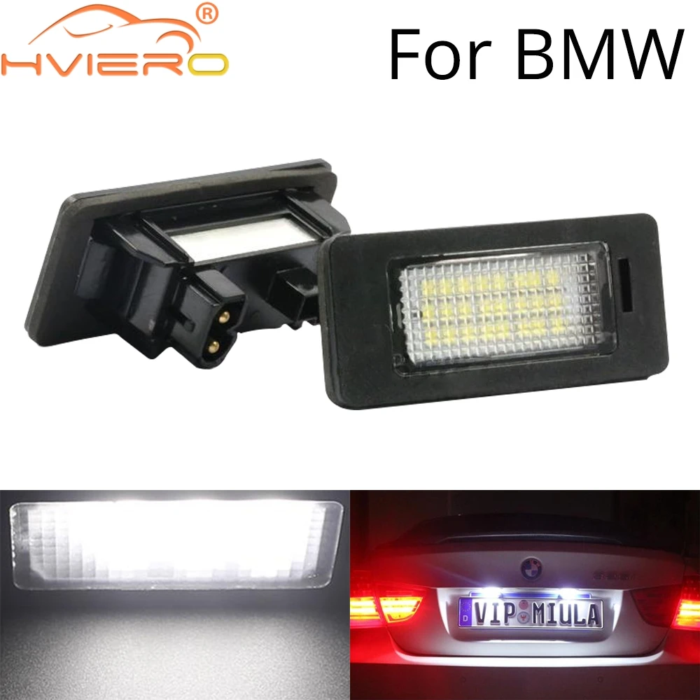 

A Pair 24 LED 3528 SMD LED License Plate Lights Lamps Bulbs 6000K Cool White Fit For BMW E82 E90 E92 E93 M3 E39 E60 E70 X5