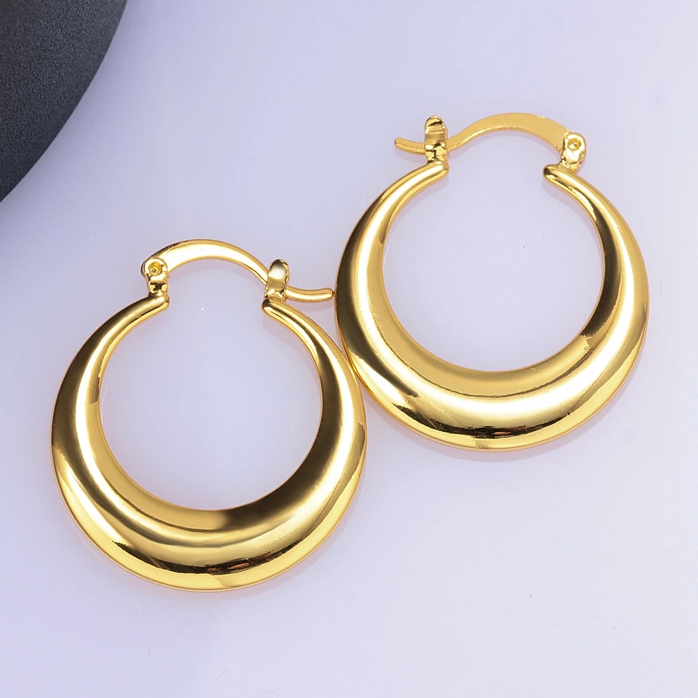 luxury female Earrings Jewelry Gold/Rose Gold Color Gold Plating Simple