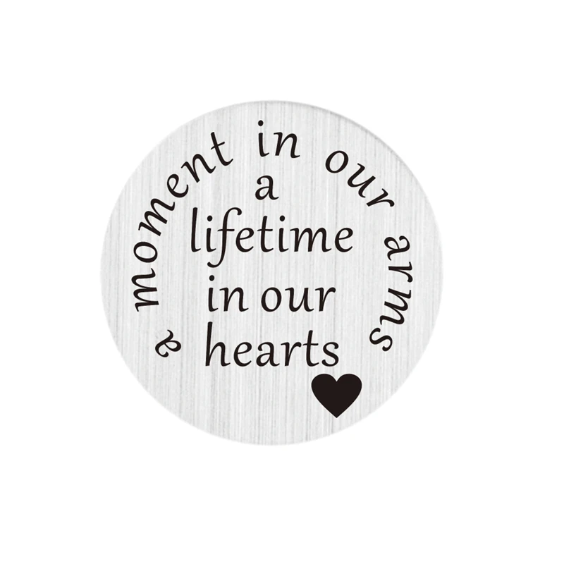 

New 22mm a lifetime in our hearts Stainless Steel Plates Floating Locket Charms For 30MM Floating Living Memory Locket