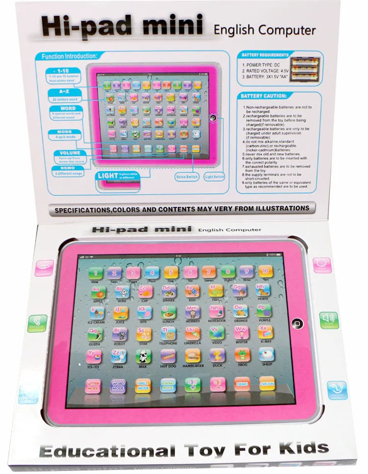 GOTCHICON Kids Pad Toy Pad Computer Tablet Education Learning Education Machine Touch Screen Tab Electronic Systems 