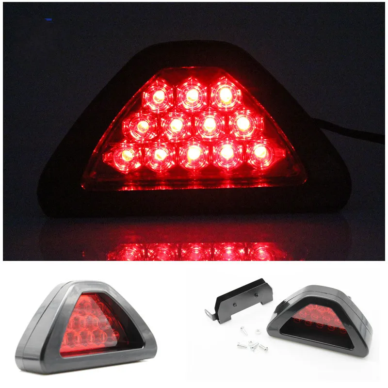Car and motorcycle equipped with LED brake light triangle LED light