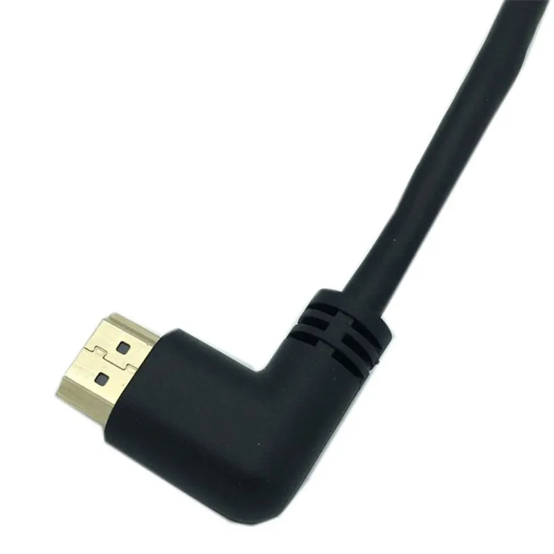 Левый и правый угловой HDMI 2,0 штекер HDMI правый левый локоть мужской удлинитель 15 см 50 см 1 м, HDMI 2,0 в Угловой кабель 4K* 2K@ 60 Гц