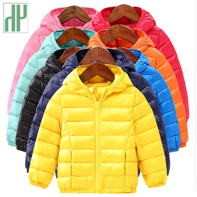 HH Baby Girls Boys Parka Light kids jacket hood cotton Down Coat winter children jacket spring