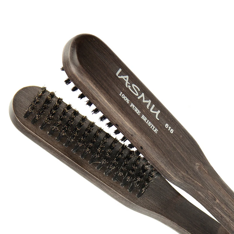 Dropshipping Soild Wood Handle Hair Straightening Brush 100% Pure Boar Bristle Hairbrush Type 616 Straight Hair Comb Style U1170 5