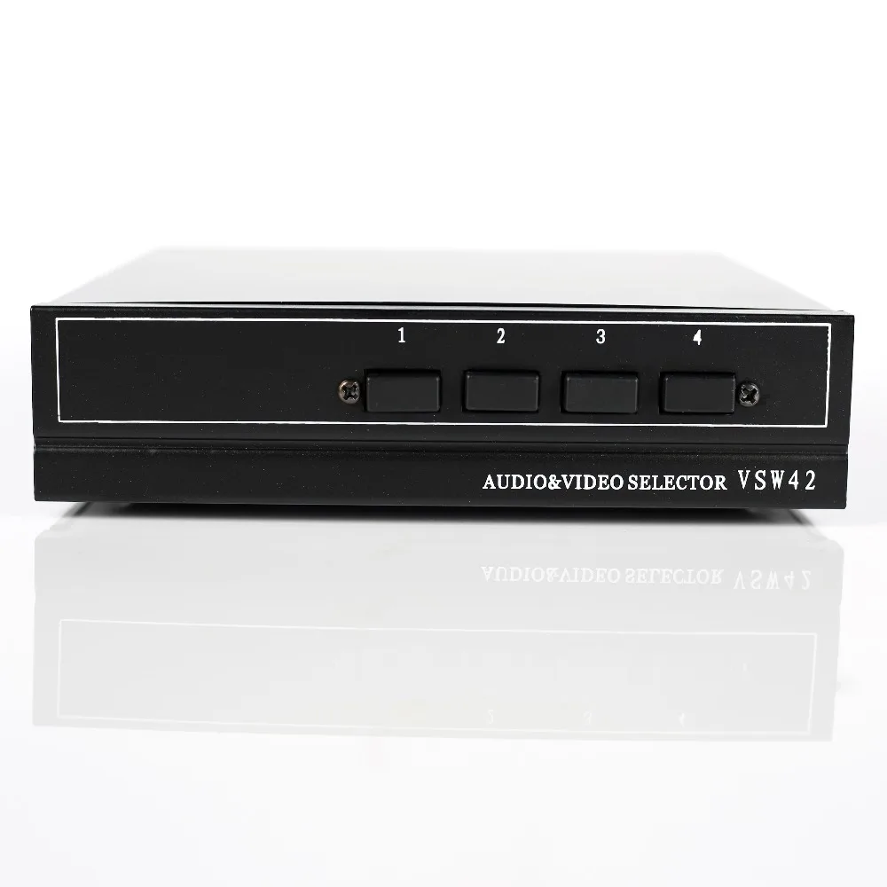 4 Ports 2output Composite 3 RCA Video Audio AV Switch Switcher Box Selector 4 In 1 Out 4x1 4in 2out 4x2 for HDTV LCD DVD 4 Ports 2output Composite 3 RCA Video Audio AV Switch Switcher Box Selector 4 In 1 Out 4x1 4in 2out 4x2 for HDTV LCD DVD