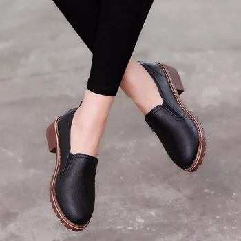2018 New Women Flat Shoes Round Toe Lace Up Oxford Shoes Woman