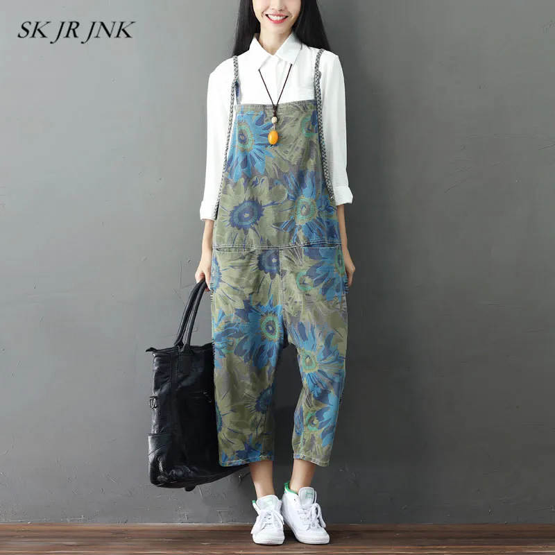 Autumn Fashion Women Denim Jumpsuit Overalls Ladies Loose