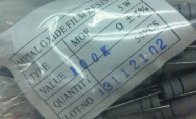

5W 100K 5w100k Carbon Film Resistor 5% 50pcs/LOT Free shipping