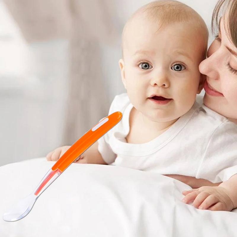 Kids Soft Silicone Spoon Portable Baby Infants Given Medicines Ice Cream Fruite Safety Feeding Utensils Spoon P10