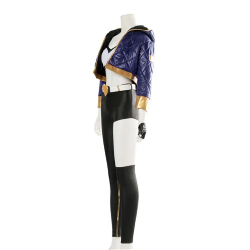 Us 2863 9 Offdrop Shipping Lol League Of Legends Kda Akali Outfit Hooded Jacket Full Set Cosplay Costume With Wig S 2xl In Anime Costumes From