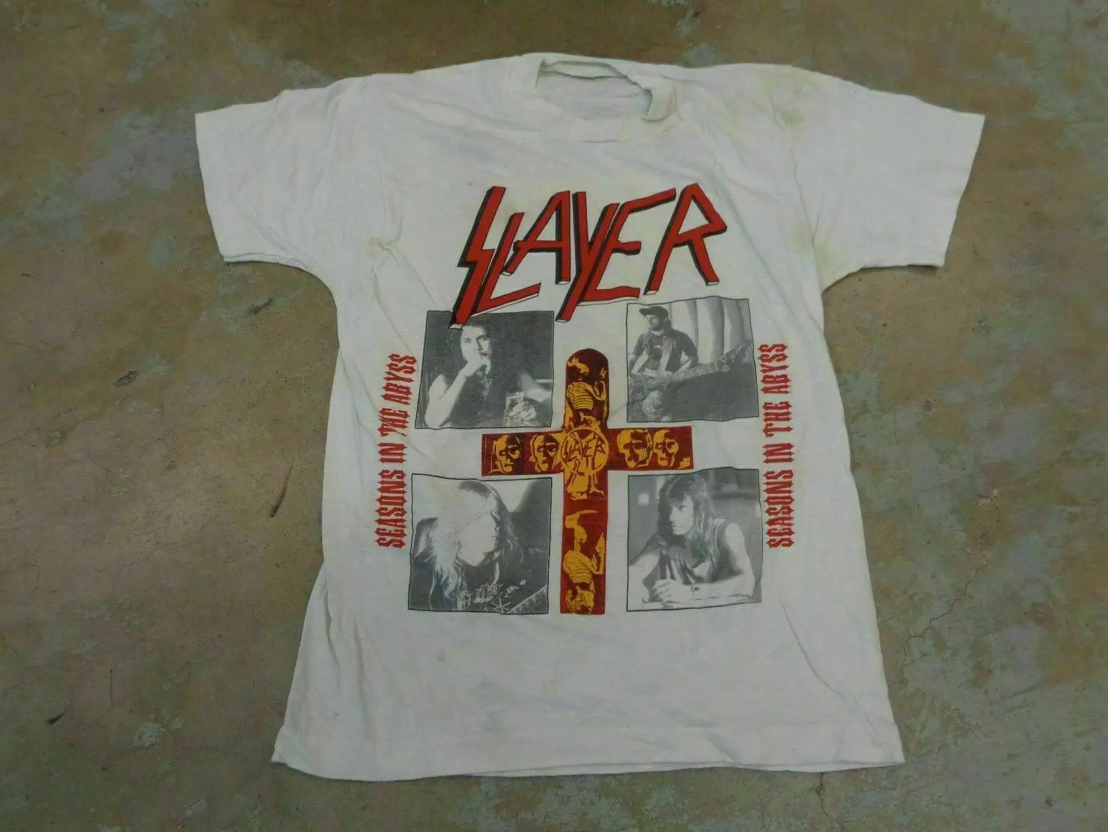 Футболка с принтом VTG SLAYER SEASON IN THE ABYSS TOUR 1991 брендовая футболка 2019|Футболки| |