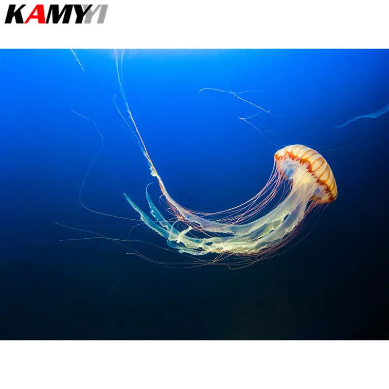 

Full Square Diamond embroidery Full Jellyfish Diamond mosaic DIY 3D Diamond painting Cross stitch rhinestones
