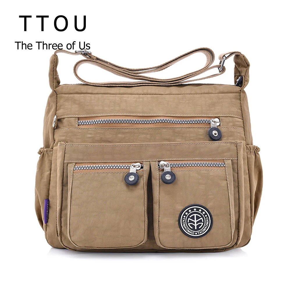 TTOU النساء عارضة حقيبة ساع للماء حقيبة يد من النايلون الإناث اليومية حقيبة كتف السيدات Crossbody أكياس بولسا Sac