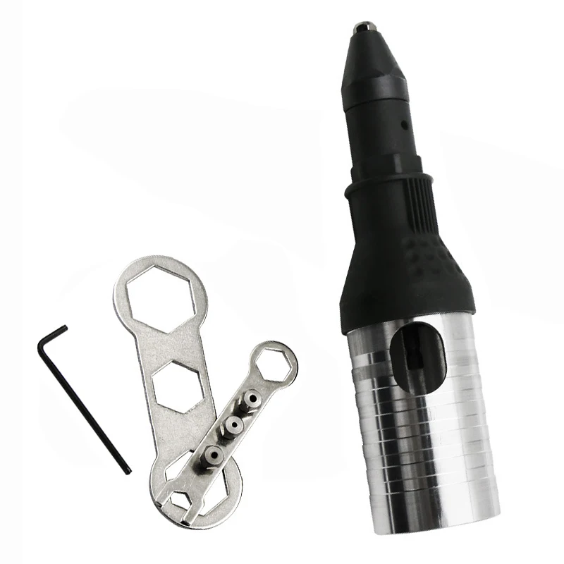 

Electric Rivet Adapter Nut Gun Riveting Tool Cordless Insert Nut Riveting Drill Adapter Hand Power Tool Nozzle Accessories