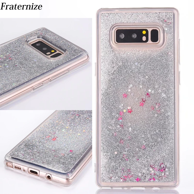 For Samsung Galaxy Note 8 Case Glitter Star Dynamic Liquid Quicksand Transparent Soft TPU+Hard Plastic Back cover Capa Fundas |