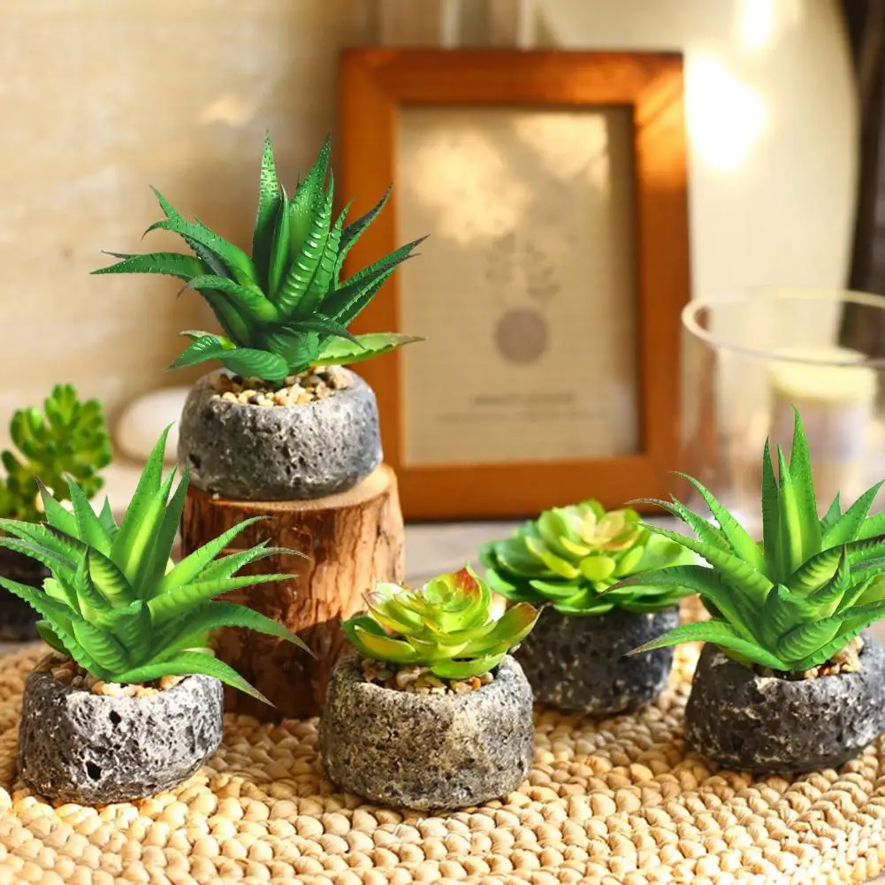 

PVC Creative DIY Accessories Plastic Artificial Succulents Craft Floristry Artificial Large Size Aloe for Wall Decoration