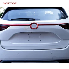 Topunion 2 Farben Hinten Stamm Heckklappe Hatch Zurück Tür Streifen Dekoration Rahmen Abdeckung Trim 2 Pcs ABS Für Mazda CX-5 CX5 2017 2018