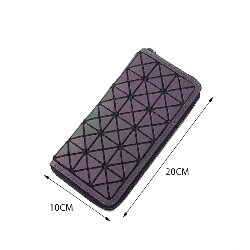 Flower-Poetry-New-Long-Women-Wallets-Geometric-Lattice-Luminous-Wallet-Women-Lutch-Purse-baobao-teira-feminina