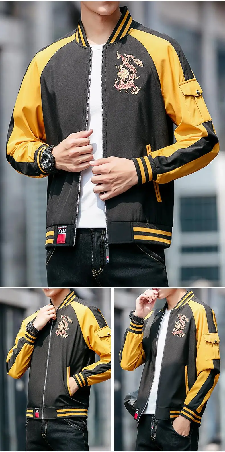 Новые модные куртки и пальто для мужчин s Bomber High Street Trend ветровка пальто корейское Трендовое повседневное пальто мужская одежда