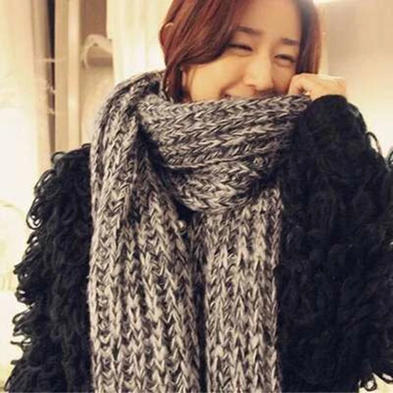2016 Nuevo cluple modelos bufanda gruesa super alta calidad color tejer lana mohair Bufandas|knitted scarf|wool scarfscarf thick - AliExpress