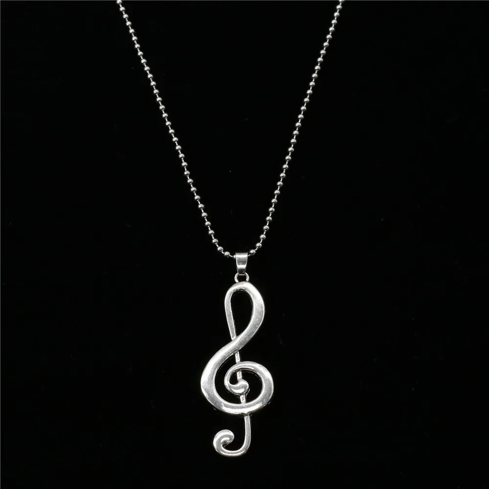 

Male Punk Long Custom Sweater Chain Choker Necklace Angel Wing Music Note Pendant Men Necklace Women Jewelry Friendship Gifts
