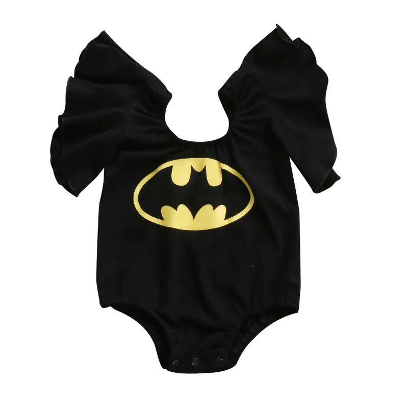 

Bodysuits for girls Toddler Baby Girls Batman Cartoon Bodysuit Jumpsuit Baby Girls Clothes 0-3T Summer Short Sleeve Bodysuits