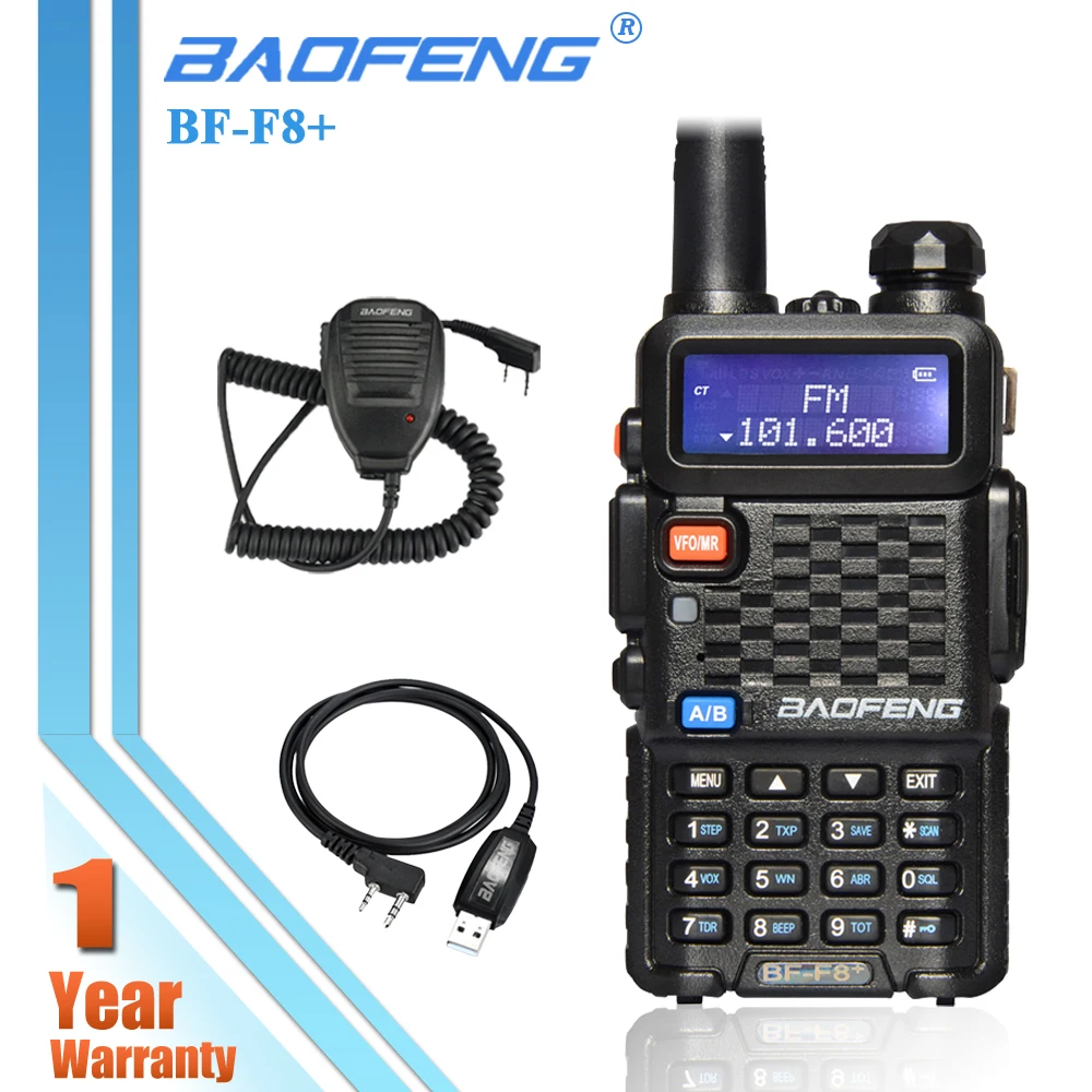 Baofeng F8 + два пути Walkie Talkie BF-F8 УКВ Портативный Dual Band CB радио FM трансивер бесплатная