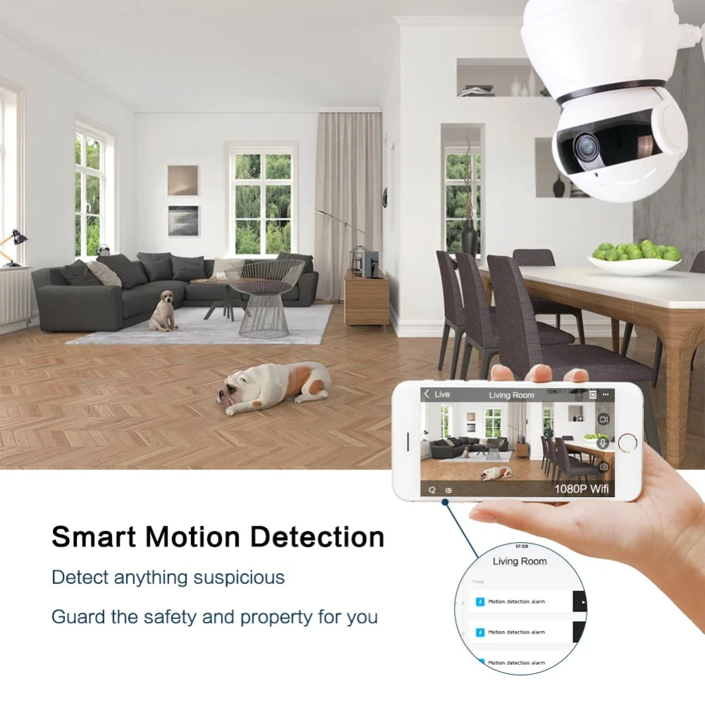  Graneywell IP Camera 1080P WiFi Camera Smart Night Vision 2MP CCTV Camera Baby Monitor Home Securit - 32881157504