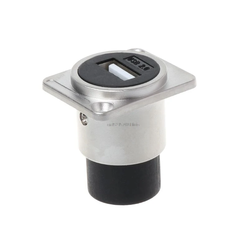 

USB 2.0 D Type Socket Metal Female to Female Module Connector USB Plug Panel Mounting Holder Adapter Support