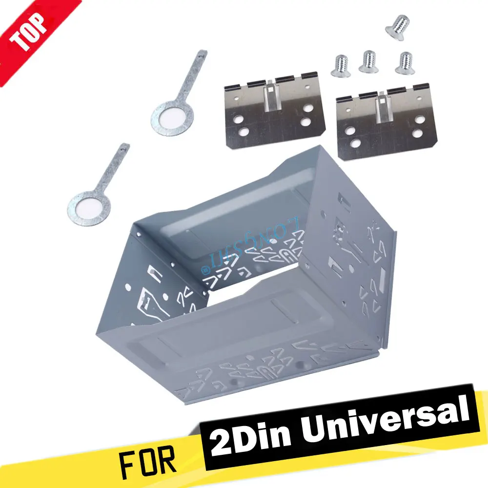 Longshi Car Double 2 Din Universal Radio Panel Car Van Fascia Panel Stereo Radio Frame Metallo Durevole Per Peugeot 406