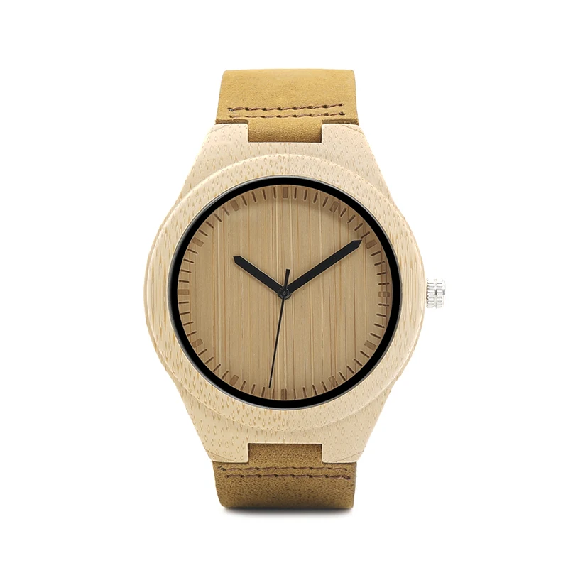 BOBO BIRD men Watches women Wooden Bamboo Watch ladies Quartz lover's clock with Leather Strap as Gift in wood box custom
