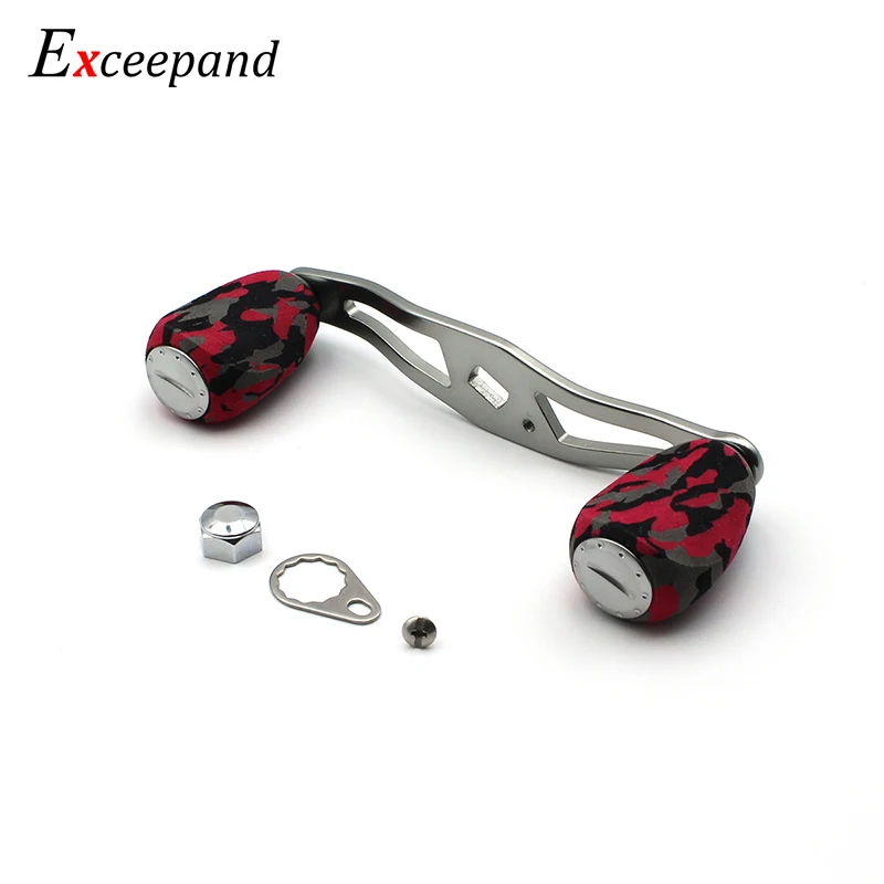 Exceepand Gunsmoke Handle Red CAMO Knobs Fishing Reel Handle for Abu Garcia Daiwa Baitcasting Reel Exceepand Gunsmoke Handle Red CAMO Knobs Fishing Reel Handle for Abu Garcia Daiwa Baitcasting Reel