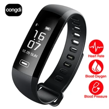 CONGDI R5MAX 0.96 экран смарт-Фитнес-браслет дисплей прогноз Погоды 50 слово кровяное давление пульс монитор кислорода в Крови