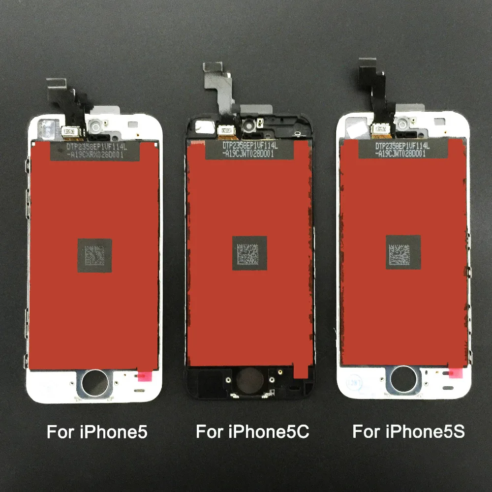 For Apple Iphone 5S LCD Display Touch Screen Digitizer Assembly Replacement Glass White Free Screen Protector
