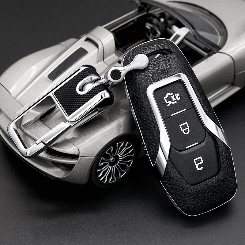 

Car Remote Key Fob Cover Case For Ford Fusion Mondeo Mustang F-150 Explorer Edge for Ford Escort Everest Ranger with key chain