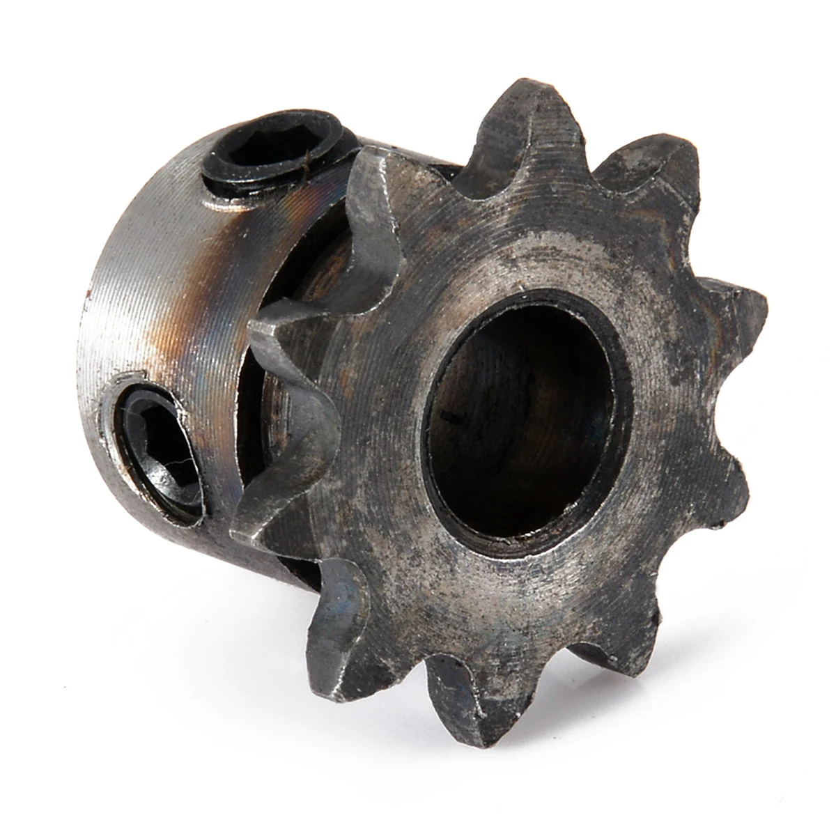 1pc 10 Teeth 10T Metal Pilot Motor Gear Roller Chain Drive Sprocket 8mm Bore Diameter 15x25mm