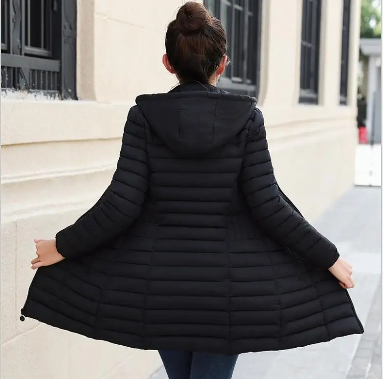 Большие размеры 6XL модная осенне-зимняя женская парка Женская хлопковая куртка с капюшоном тонкие и легкие тонкие зимние женские куртки