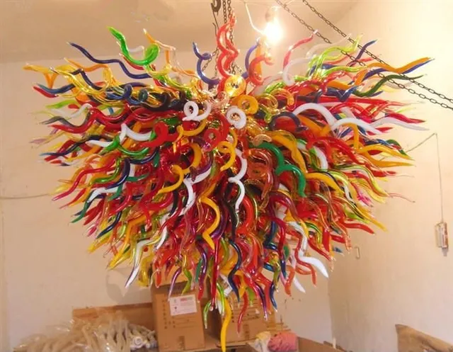 Spanish Tropical Gl Pipe Art Lamps Led Chandelier Lighting Spanish Tropical Gl Pipe Art Lamps Led Chandelier Lighting