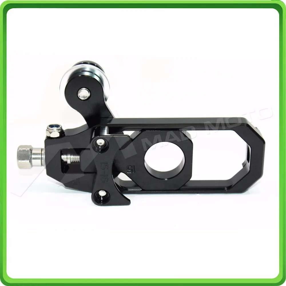 Motorcycle Chain Tensioner Adjuster with bobbin fit for APRILIA RSV4 2009 2010 2011 2012 2013 2014 Black (12)