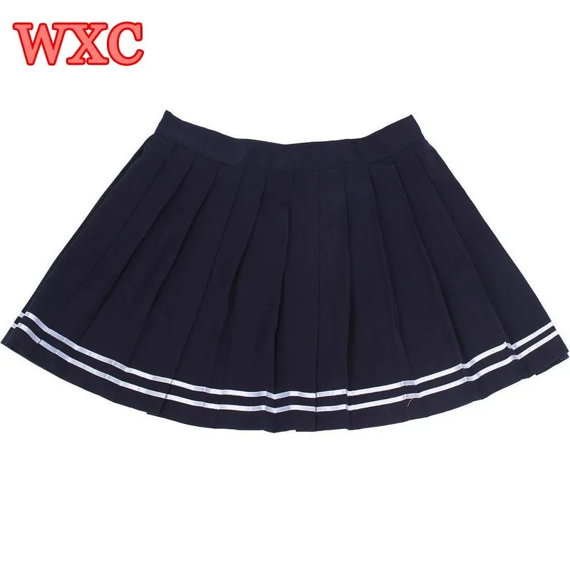 WXCTEAM японская Высокая талия плиссированные юбки Аниме Лолита Harajuku универсальная школьная форма JK Студенческая для девочек плотная плиссированная юбка