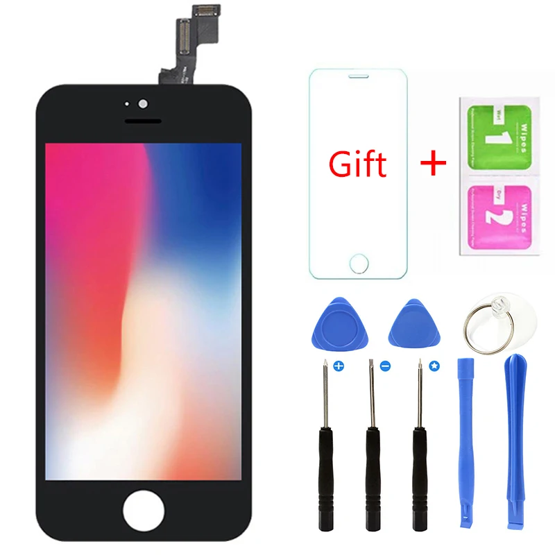 100% Оригинальный ЖК дисплей для iPhone SE A1723 A1662 A1724 с сенсорным экраном дигитайзер в