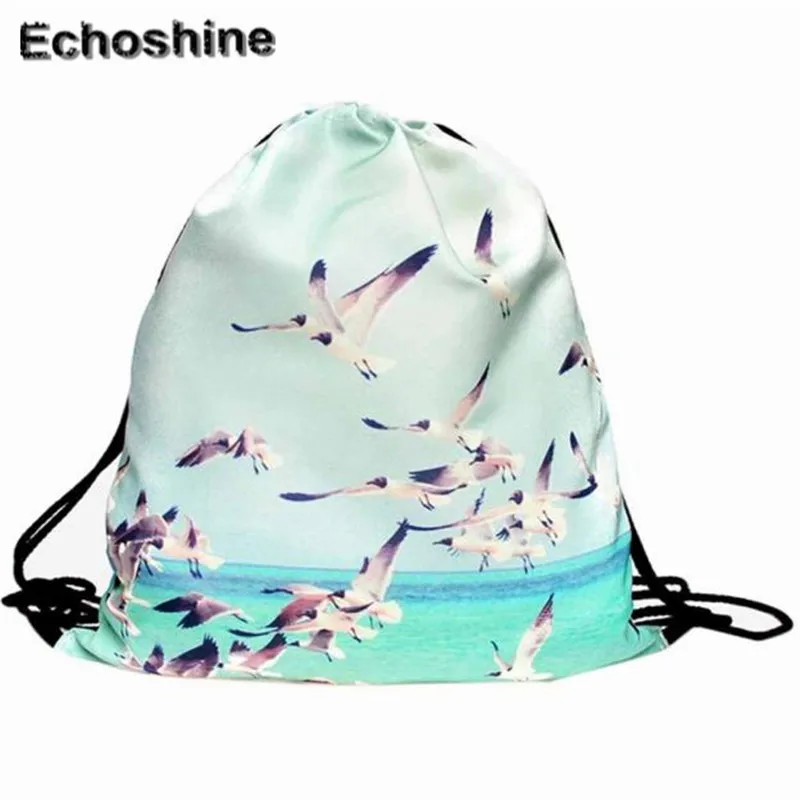 

2016 Fresh Bags Made In China Womens Drawstring Shoulder Bags Ladies Simple Polyester Backpack Rucksack mochilas feminina