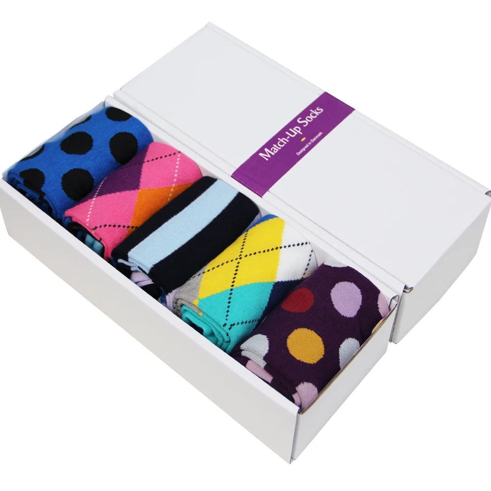 Buy Men's gift box Combed cotton socks brand men